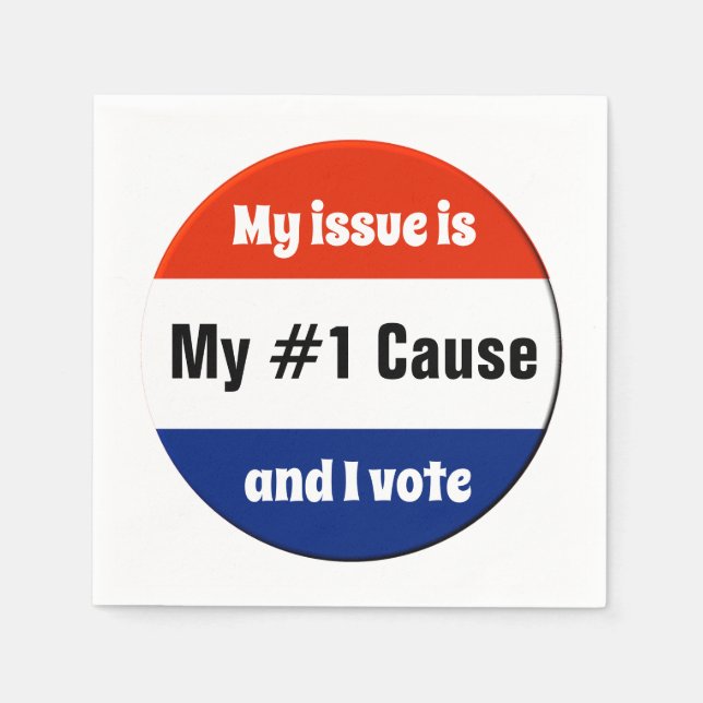 Servilleta De Papel Mi voto en las elecciones (Anverso)