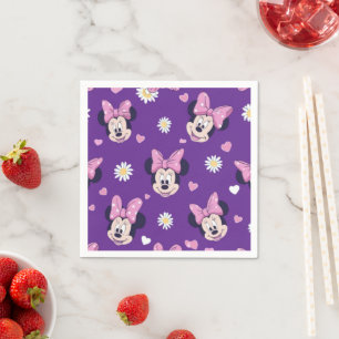 Servilleta De Papel Mickey Mouse Lunares Morado Baby Shower