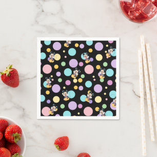 Servilleta De Papel Mickey Mouse Lunares Negro Baby Shower