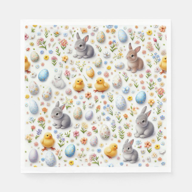 Servilleta De Papel Micro Ditsy Easter Luncheon Napkins (Anverso)