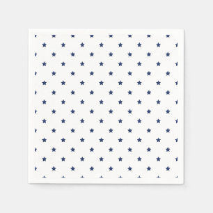 Servilleta De Papel Micro Estrellas Azul Marino - Blanco