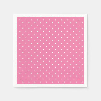 Servilleta De Papel Micro Polka Dot White -Fuchsia Pink