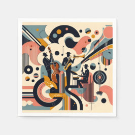 Servilleta De Papel Mid Century Jazz Age Psychedelic Trio