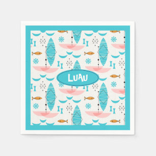 Servilleta De Papel Mid Century Pink Catamaran