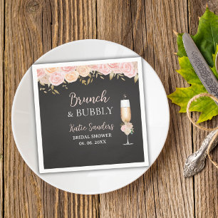Servilleta De Papel Midday Mimosa Bridal Shower Opulent Blooms