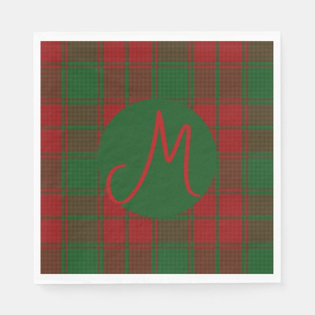 Servilleta De Papel Middleton Tartan Monogrammed (Anverso)