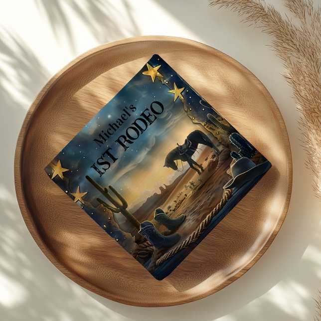 Servilleta De Papel Midnight Desert Cowboy 1st Birthday Rodeo (Subido por el creador)