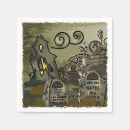 Servilleta De Papel Midnight Graveyard Whimsical HALLOWEEN PARTY