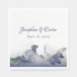 Servilleta De Papel Midnight Ink & Gold Wedding Napkins