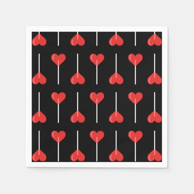 Servilleta De Papel Midnight Love Suckers Red (Anverso)