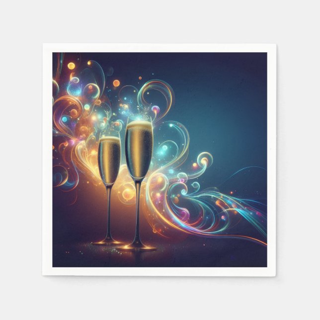 Servilleta De Papel Midnight Toast Paper Napkins (Anverso)