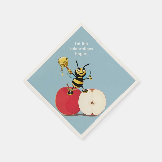 Servilleta De Papel Miel abeja Rosh HaShana (Borde)