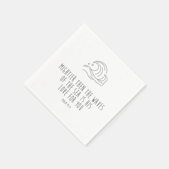 Servilleta De Papel Mightier than the waves of the sea (Borde)