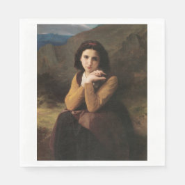 Servilleta De Papel Mignon (Joven dulce francesa) (por Bouguereau)