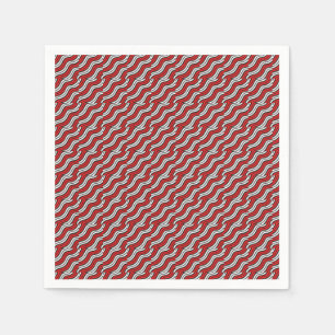 Servilleta De Papel Mikitez redwhite candycane ChristmasPattern