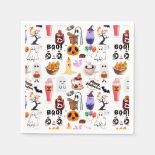 Servilleta De Papel Mikitiez anime lindo café cruasán halloween