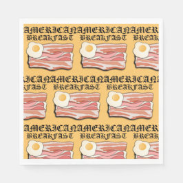 Servilleta De Papel Mikitiez desayuno americano beicon huevo july picn