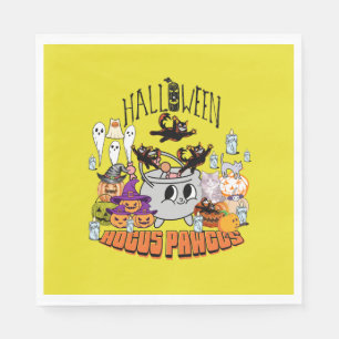 Servilleta De Papel Mikitiez gato negro espeluznante halloween vibra g