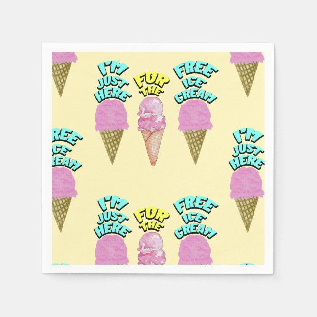 Servilleta De Papel Mikitiez icecream fiesta favorita el verano (Anverso)