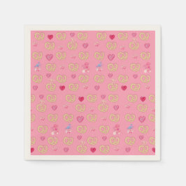 Servilleta De Papel Mikitiez lindo pan pretzel coqueto pastelería vale