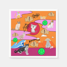 Servilleta De Papel Mikitiez meow fiesta de verano