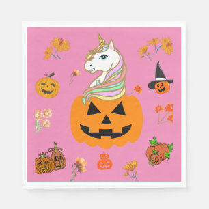 Servilleta De Papel Mikitiez unicornio de Halloween espeluznante octub