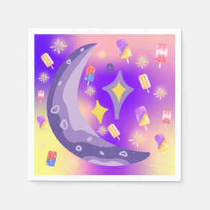 Servilleta De Papel Mikitiez verano arcoiris púrpura pala de oro