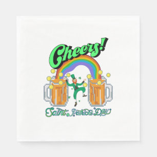 Servilleta De Papel Mikitiez verde afortunado Saint Patrick's Day iris