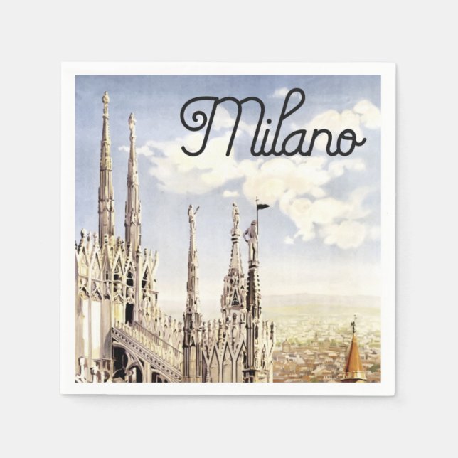 Servilleta De Papel Milano Italy Vintage (Anverso)