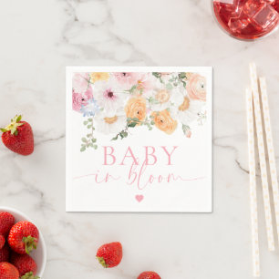 Servilleta De Papel Millie Floral Baby En Bloom Baby Shower