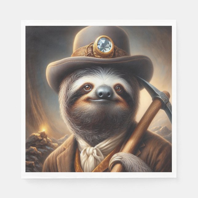 Servilleta De Papel Minero Sloth Gold (Anverso)