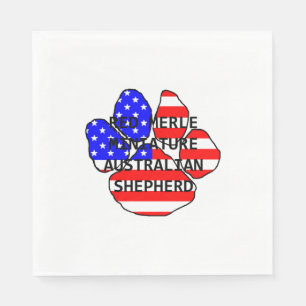 Servilleta De Papel mini aussie name paw bandera rojo mere
