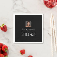 Mini guión de nombre de foto personalizado en blan