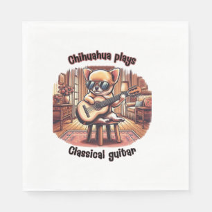 Servilleta De Papel Mini Maestro Guitarrista Chihuahua