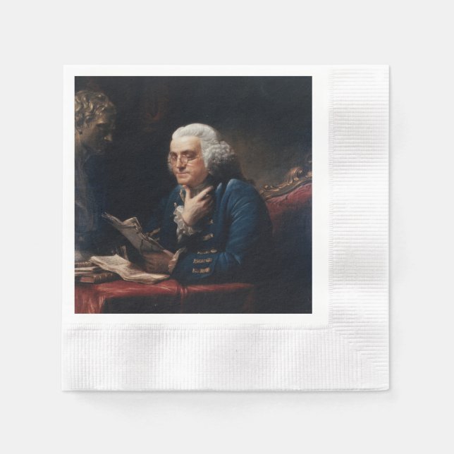 Servilleta De Papel Miniatura del retrato, Benjamin Franklin Padre fun (Anverso)