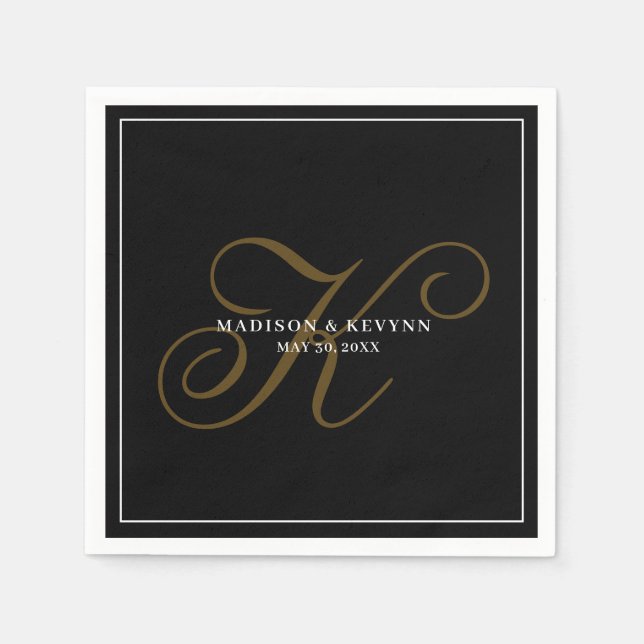 Servilleta De Papel Minimal and Chic  | Wedding Napkins (Anverso)