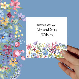 Servilleta De Papel Minimal Boho Wildflower Dinner