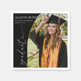 Servilleta De Papel Minimal Minimalist Photo Arch Graduation