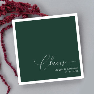 Servilleta De Papel Minimalismo monogramado: Saludos a la pareja feliz