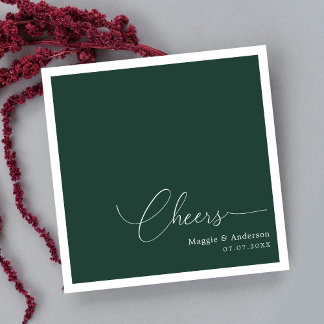 Servilleta De Papel Minimalismo monogramado: Saludos a la pareja feliz