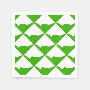 Servilleta De Papel Minimalismo Verde Blanco