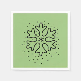 Servilleta De Papel Minimalist handdrawn snowflake