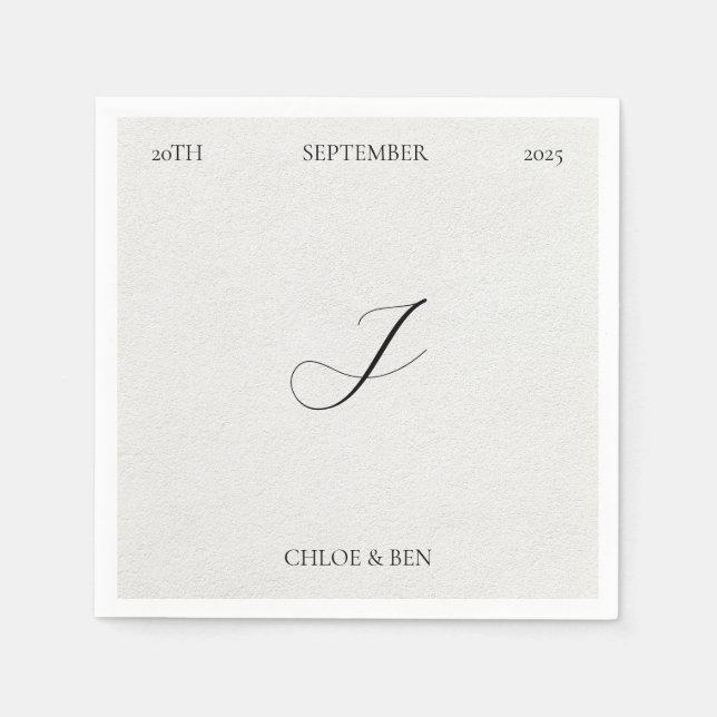 Servilleta De Papel Minimalist, Personalized Napkins (Anverso)