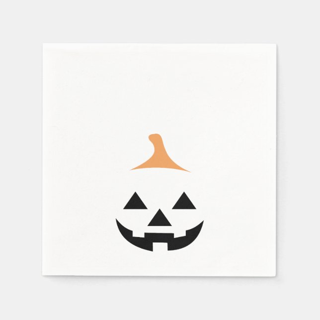 Servilleta De Papel Minimalist Scary Pumpkin (Anverso)
