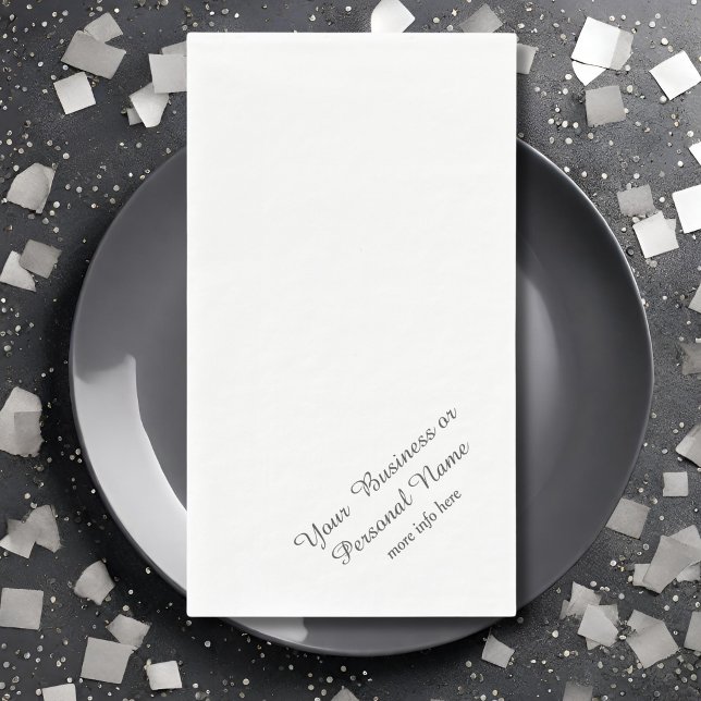 Servilleta De Papel minimalista blanco-personalizado (Subido por el creador)