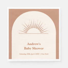 Servilleta De Papel Minimalista Boho Arch Sunshine Baby Shower