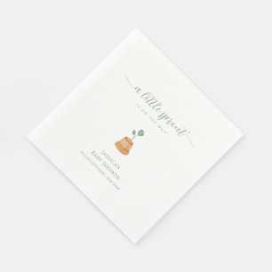 Servilleta De Papel Minimalista Boho Little Sprout Jardín Baby Shower 