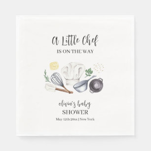 Servilleta De Papel Minimalista Chef Moderno Baby Shower