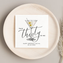 Minimalista copa de martini “Talk Thirty to Me” 30