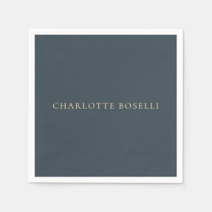 Servilleta De Papel Minimalista Elegante Clásico Profesional Carbón